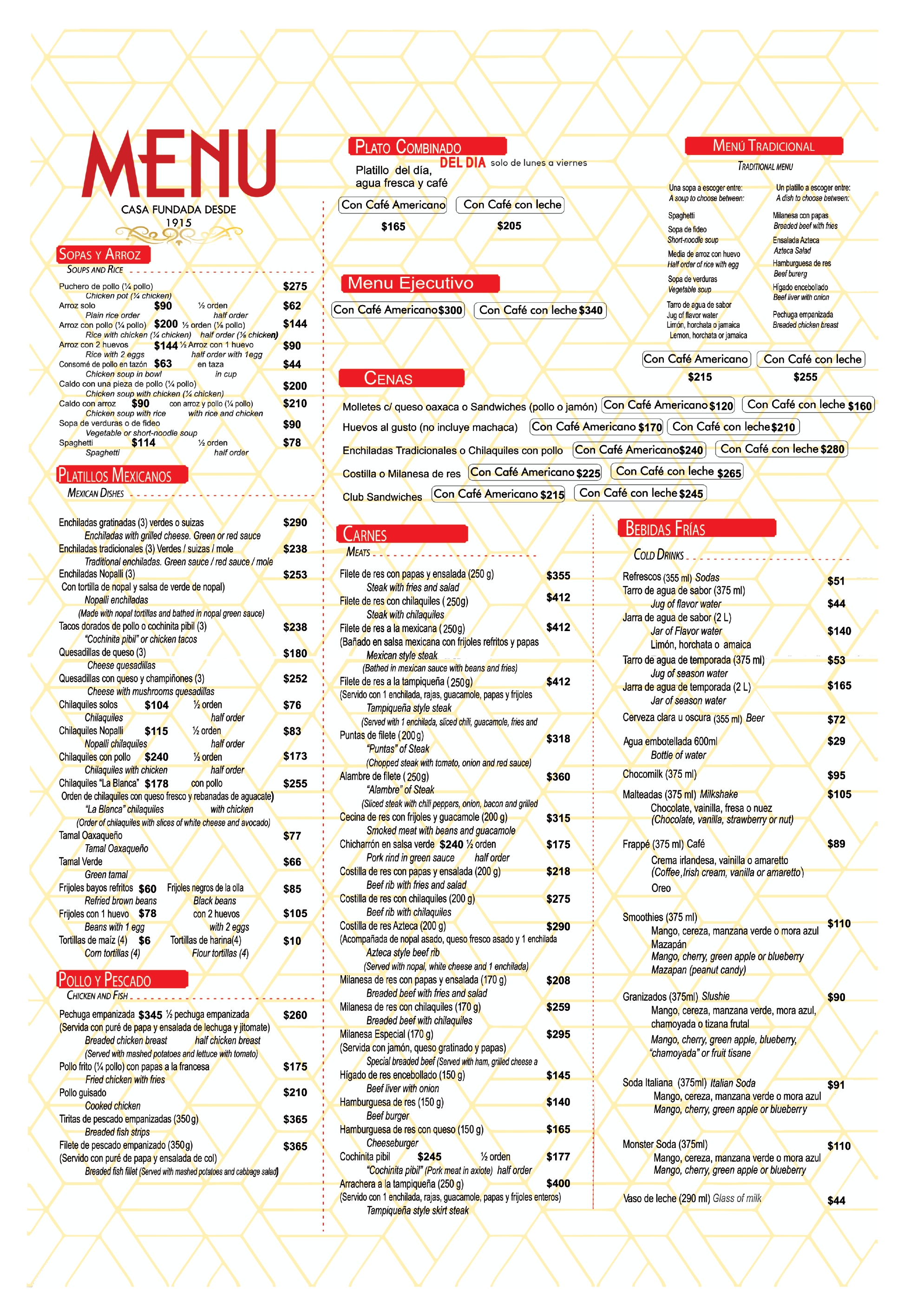 Carta 1 - Menú Principal